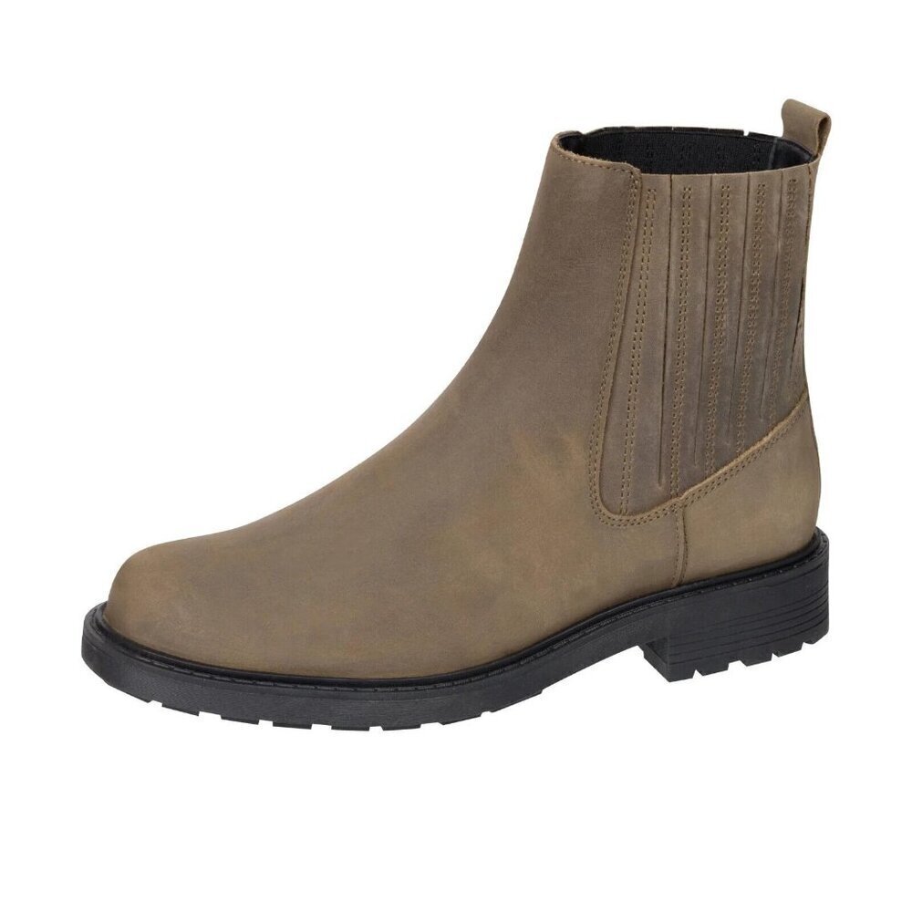 Clarks Orinoco 2 Women's 5.5 M Leather Boots Womens Dark Olive NEW Pull-On